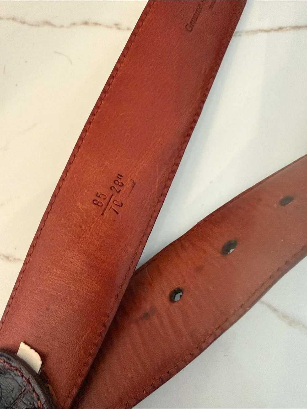 Vintage Ralph Lauren Genuine American Alligator Belt Size 28